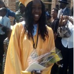Ruth Ogunduyile Smiling at the Meadowdale High School graduation event